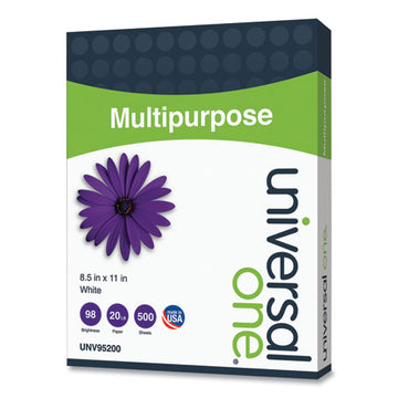 Universal® Multipurpose Paper, 98 Bright, 20 Lb, 8.5 X 11, Bright White, 500 Sheets-ream, 5 Reams-carton freeshipping - TVN Wholesale